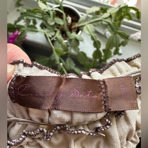 Festival ready!, boho, strapless mini dress, with appliqué flowers, so cute!! - Picture 4 of 5